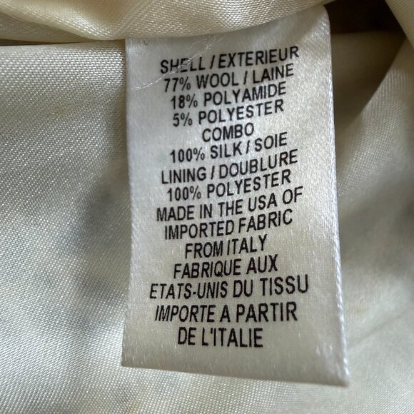 MILLY Ivory Metallic Chevron Tweed Wool Blend Mini Skirt 4 - Picture 11 of 11